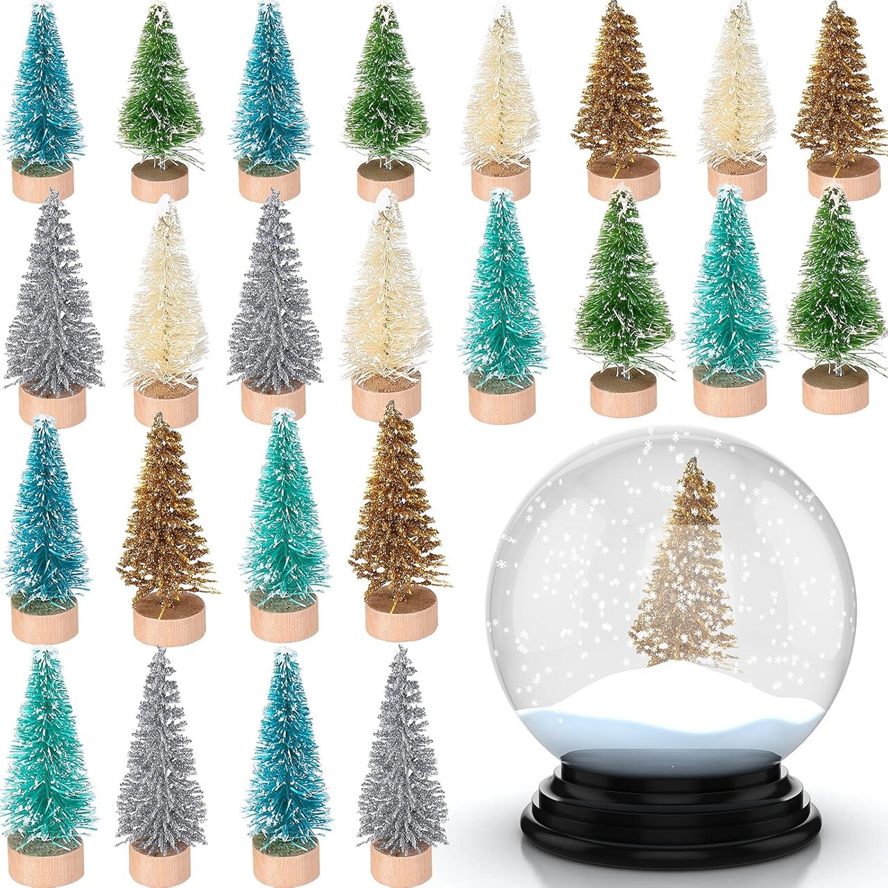 Christmas Winter Snow Tabletop for Crafts Display Decor (Multi-Color)
